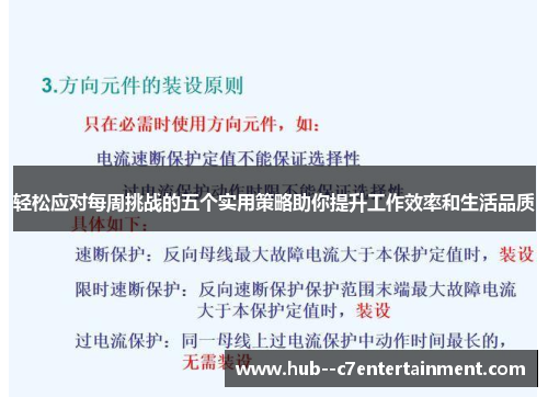 轻松应对每周挑战的五个实用策略助你提升工作效率和生活品质
